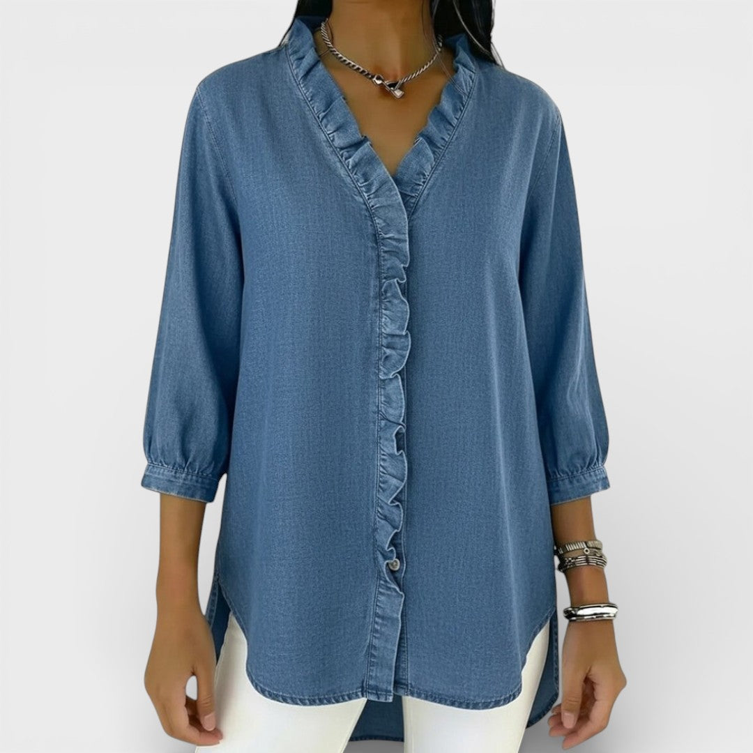 Heather | Blusa Elegante con Volant