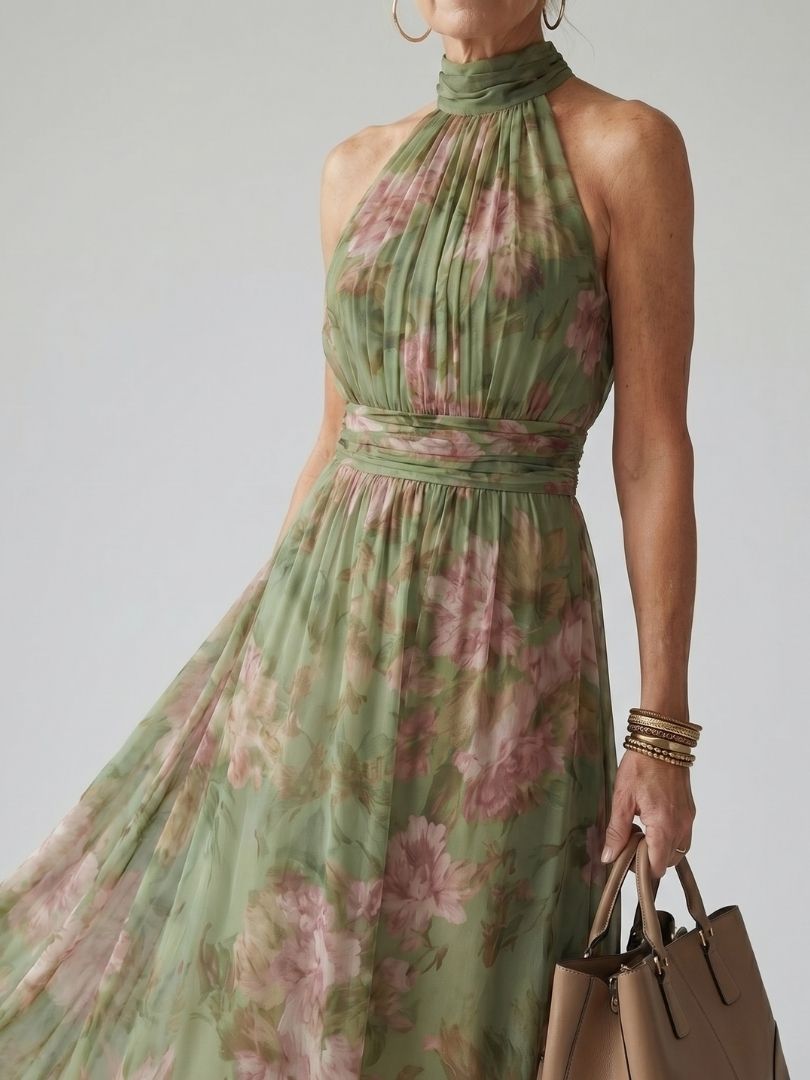 Mirelle | Abito Midi con Scollo All'americana