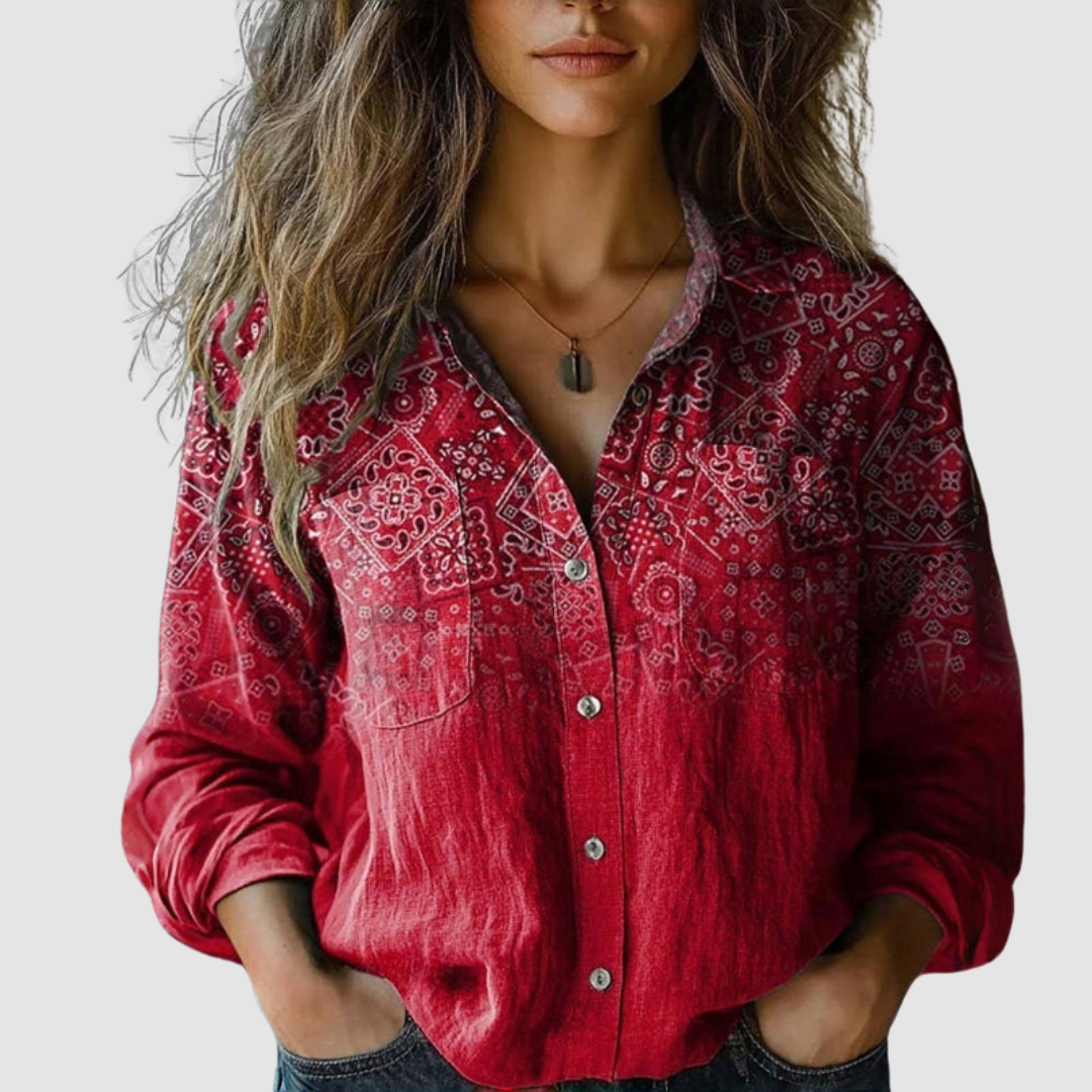 Morena | Blusa Stampata Vintage