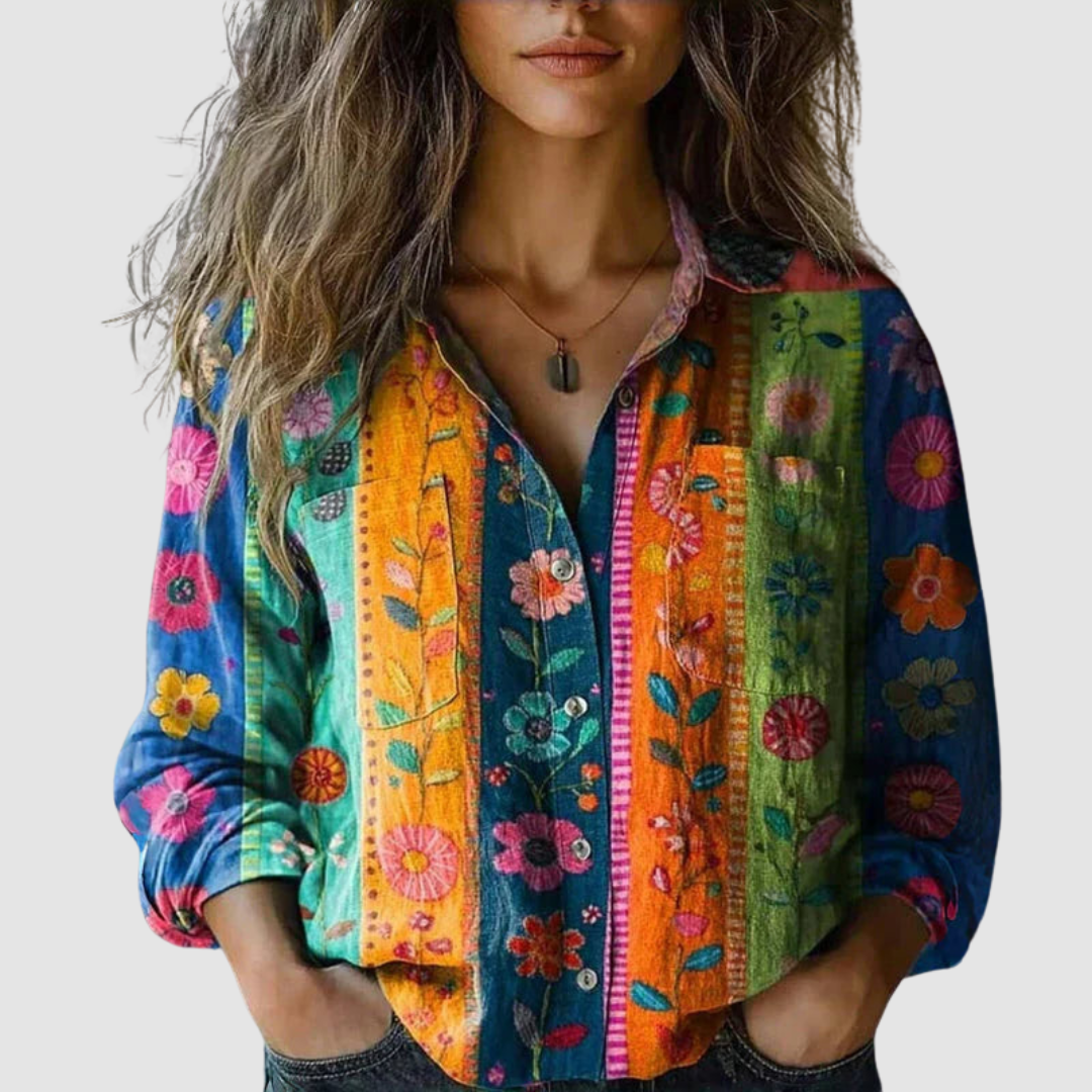 Morena | Blusa Stampata Vintage