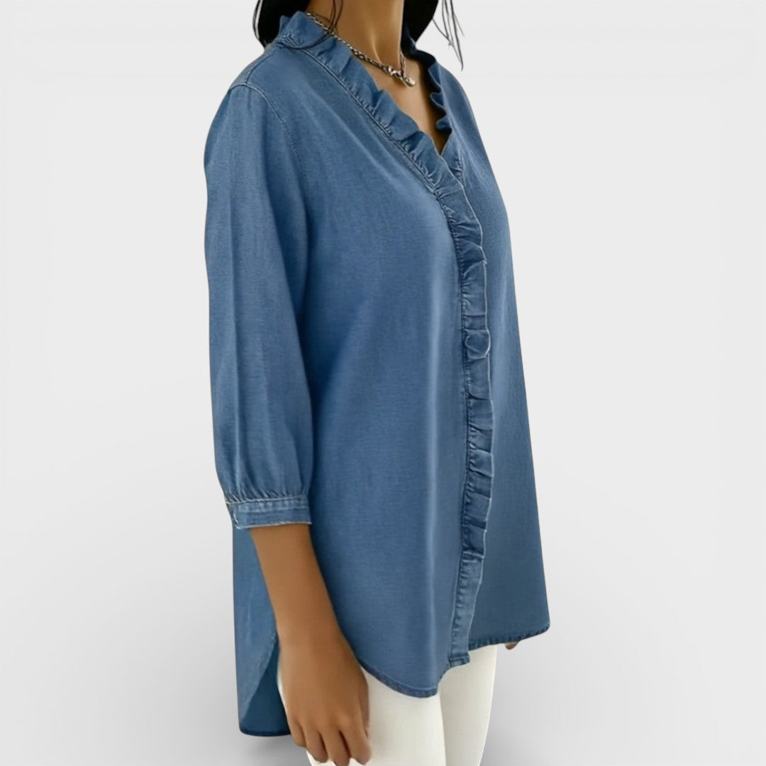 Heather | Blusa Elegante con Volant