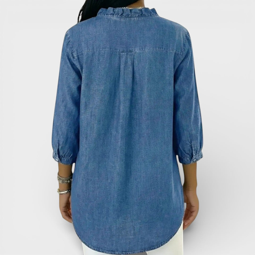 Heather | Blusa Elegante con Volant
