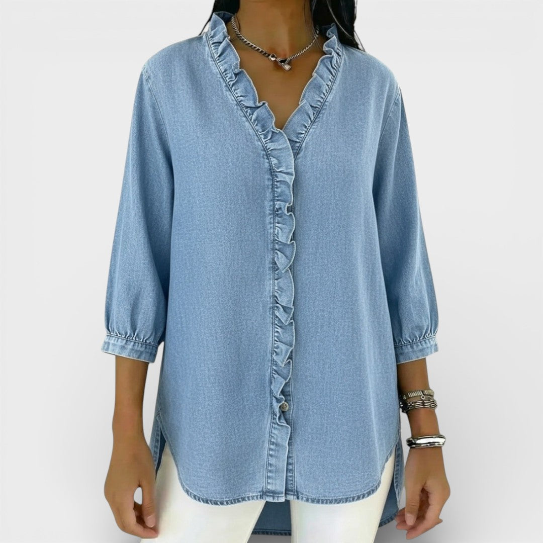 Heather | Blusa Elegante con Volant