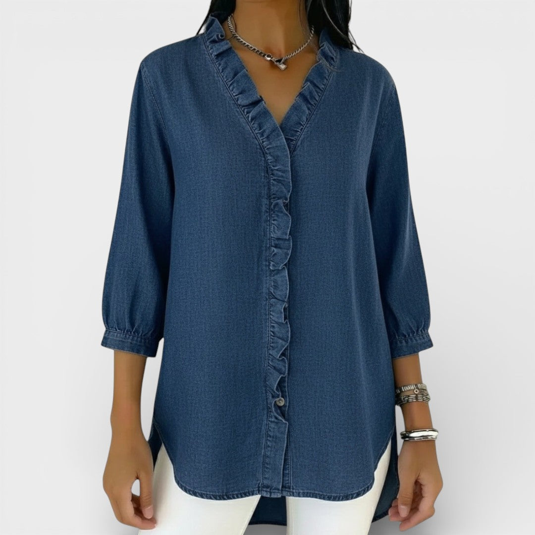 Heather | Blusa Elegante con Volant