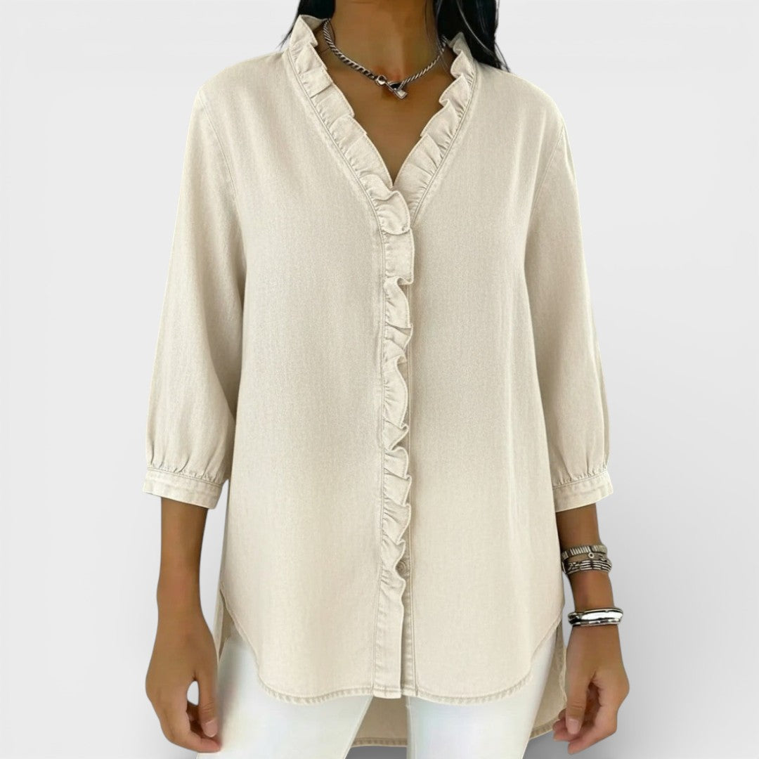 Heather | Blusa Elegante con Volant