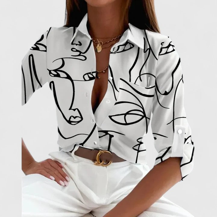 Lisette | Elegante Blusa a Maniche Lunghe