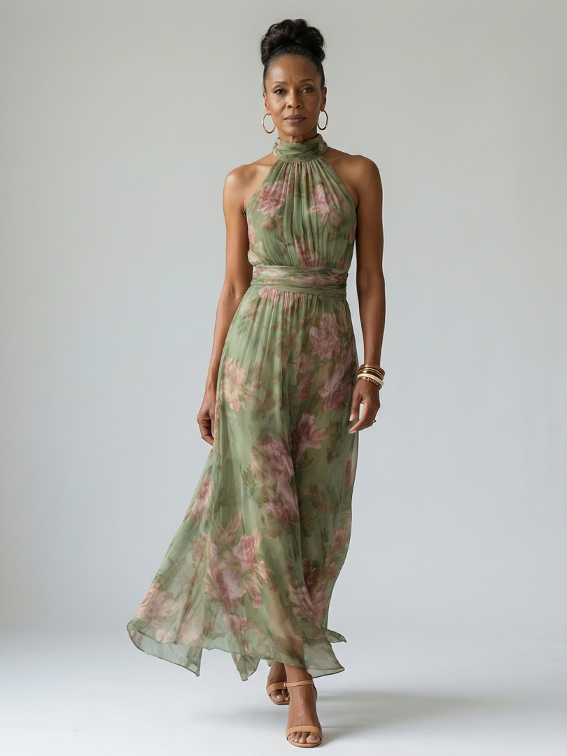 Mirelle | Abito Midi con Scollo All'americana