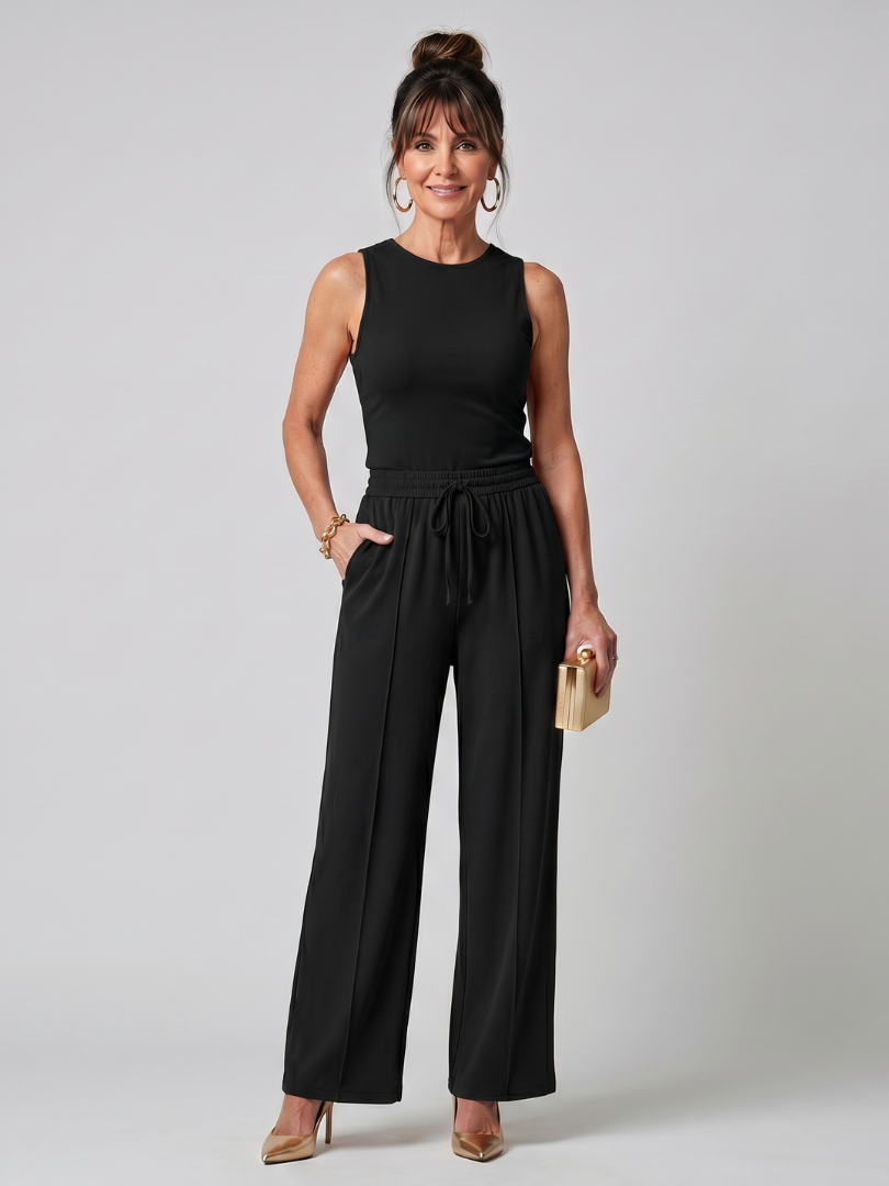 Valencia | Set di Pantaloni Larghe Senza Maniche